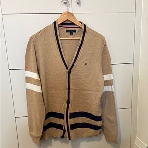 Tommy Hilfiger Men's Tan Cardigan Sweater